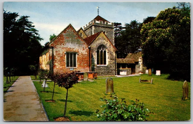 Postcard UK England Buckinghamshire Stoke Poges St Giles Parish Church