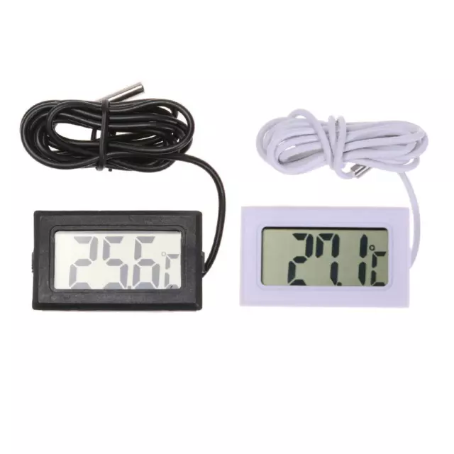 fr Waterproof Electronic Digital LCD Pet Aquarium Thermometer with Probe Tool
