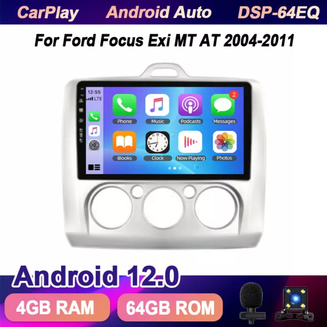 64GB Sat Nav Ford Focus Exi MK2/3 MT Car Stereo DAB+ CarPlay RDS Android 12 WIFI