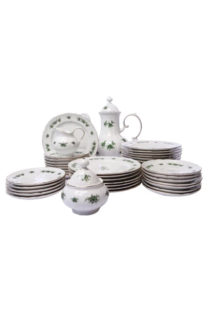 Servizio caffè Seltmann Weiden bianco Vienna fiore verde 26475 Mozart