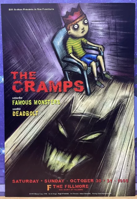 THE CRAMPS Concert Poster 1999 F-390 Fillmore THE CRAMPS Concert Poster 1999 F-390 Fillmore