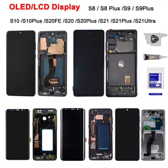 For Samsung Galaxy S8 9 S10 S20 S21 OLED/LCD Display Touch Screen Digitizer lot