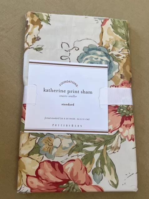 Pottery Barn Katherine Palampore Floral Botanical Standard Pillow Sham Retired