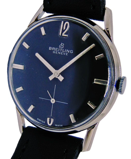 OROLOGIO SVIZZERO AUTOMATICO 1973 Gents 35mm Quadrante Blu SS Bulova D/D 17J EUR 146,25 - Foto 2