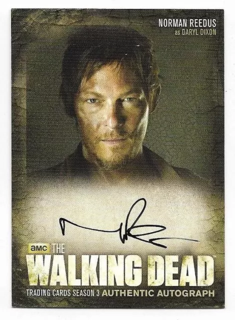 The Walking Dead Season 3 #A2 Norman Reedus Daryl Auto Autograph Signed