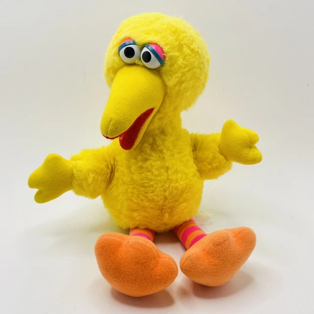 SESAME STREET BIG Bird Yellow Plush Soft Stuffed Doll Toy 14" GUC 9.99