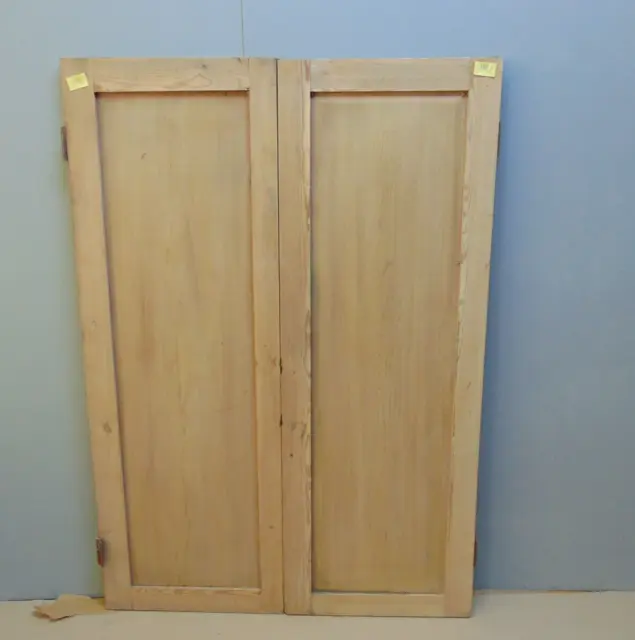 Pair Pine Victorian Alcove Cupboard Doors ref 98D
