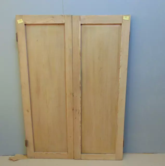 Pair Pine Victorian Alcove Cupboard Doors ref 98D