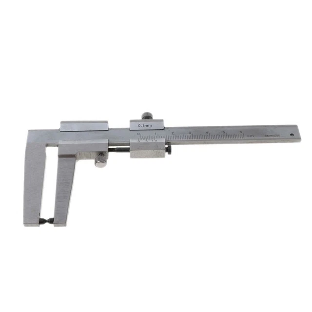 0-60mm Vernier Caliper Non-Digital Stainless Steel for Brake Discs Disks Measure