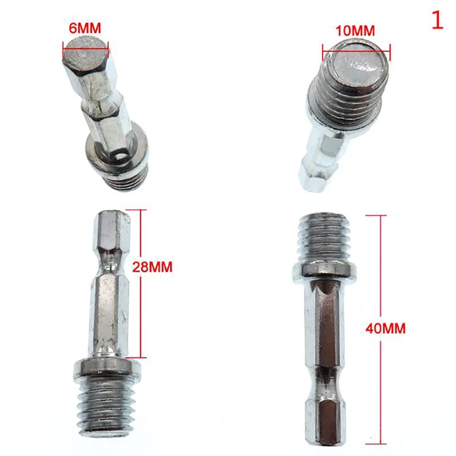 Trapano adattatore asta di collegamento 0/14 mm 1/4 esagonale Chuck M10 M14 asta di collegamento. Th