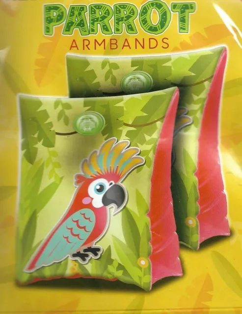 Kids Parrot Armbands Swim Inflatable Arm Bands Age 3-6 Year Summer Pool Swimming