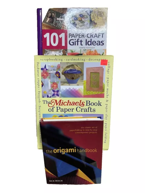 Lote de 3 Libros de Diseño de Proyectos Hechos a Mano Papel Artesanía Regalos Origami Decoración del Hogar