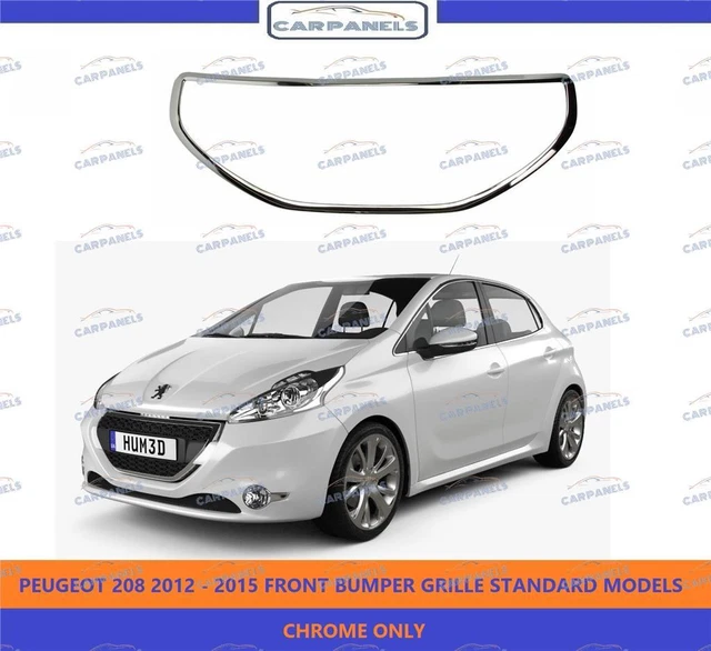 FOR PEUGEOT 208 15-19 FRONT BUMPER FOGLIGHT GRILLE WITH SILVER