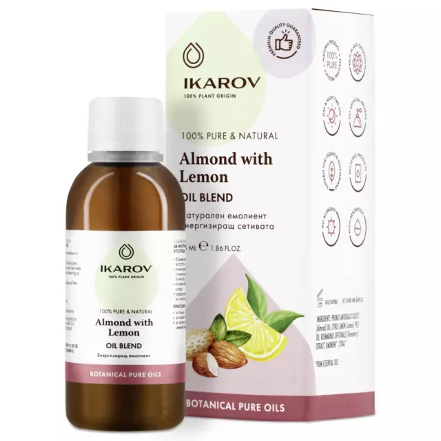 Aceite de almendras puro Ikarov con aceite esencial de limón 55 ml