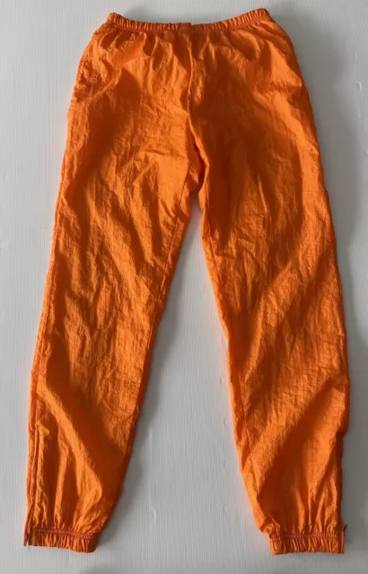 VTG Sergio Tacchini Women's Orange Track NYLON Pants Sz 10