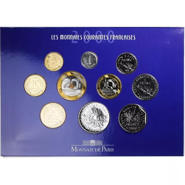 [#1161282] Monnaie, France, Coffret 1 c. à 20 frs., 2000, Monnaie de Paris, BU,