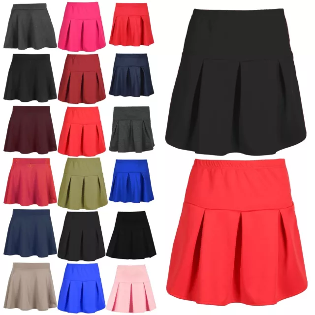 Women's Lace Up Mini Pleated Skirts High Waist Casual Uniform A-Line Short  Dress