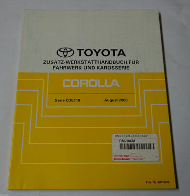 TOYOTA COROLLA ZZE 120 cde120 123 elettrici di commutazione piani 2001 Officina Manuale 