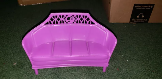 COUCH Barbie 2 Story Beach House Purple Couch Bench (Mattel W3155) SOFA