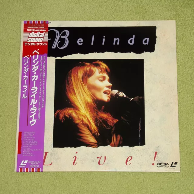 BELINDA CARLISLE Live - RARE 1989 JAPAN LASERDISC + OBI (WV048-3018)