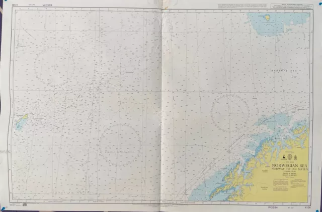 Admiralty 4100 NORWEGIAN SEA NORWAY TO JAN MAYEN NAUTICAL MARINE PAPER Map Chart