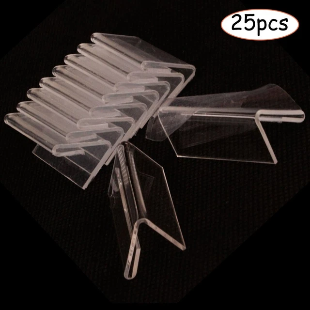 25X Soporte de Exhibición de Letreros de Acrílico Etiqueta Tarjeta Tienda Soportes Piezas Nuevo