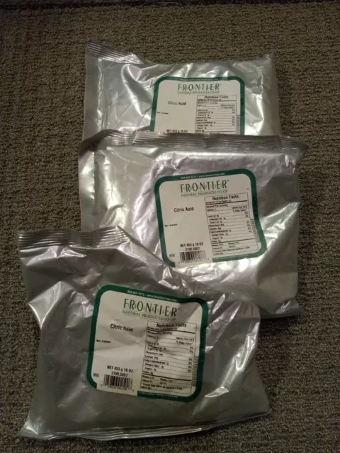 Polvo de ácido cítrico Frontier 2#12 oz - efervescentes de baño - ENVÍO GRATUITO