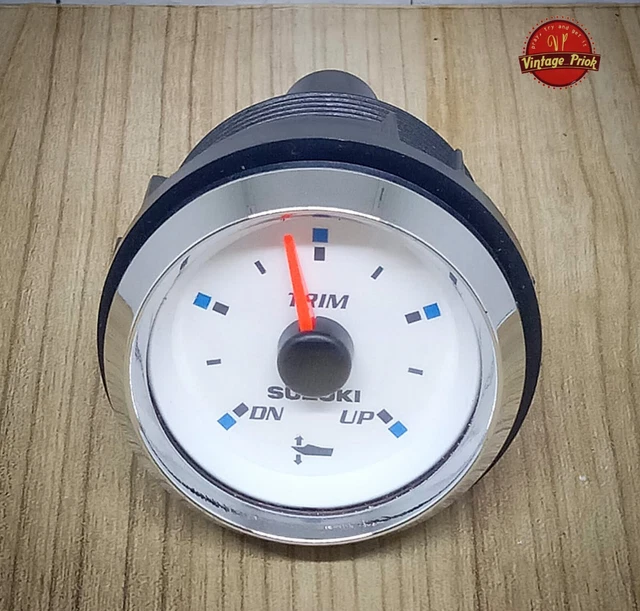 ORIGINAL Suzuki Outboard 2" WHITE TRIM GAUGE 34800-93J13 NOS