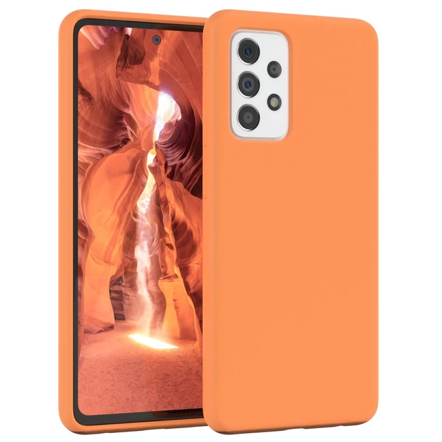 Pour Samsung Galaxy A52/A52s 5G Portable Protection Silicone Coque Clair Orange