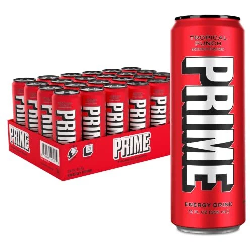 Prime Energy Drink "Tropical Punch" Naturally Flavored 200Mg Caffeine Zero Su