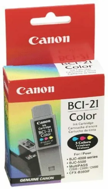 7 cartucce d'inchiostro originali canon bci-21  colore