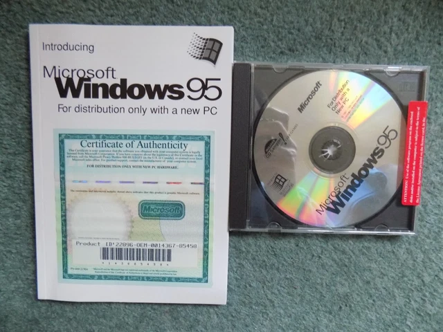 Introducing Microsoft Windows 95 Manual and Operating Disk (Sealed)