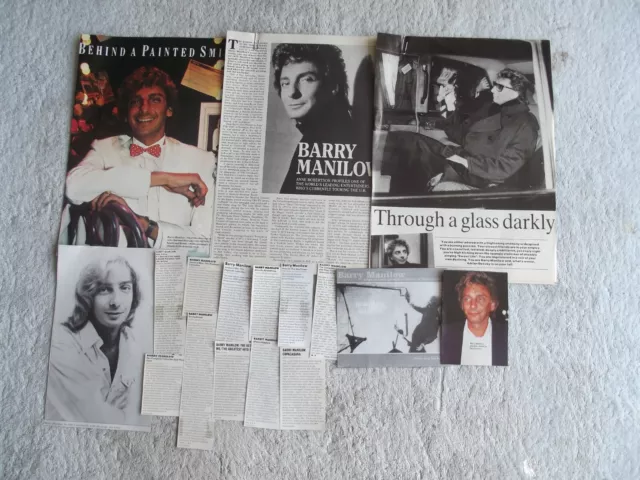 Barry Manilow - Magazine Cuttings Collection - Clippings, Photos, Adverts X16.