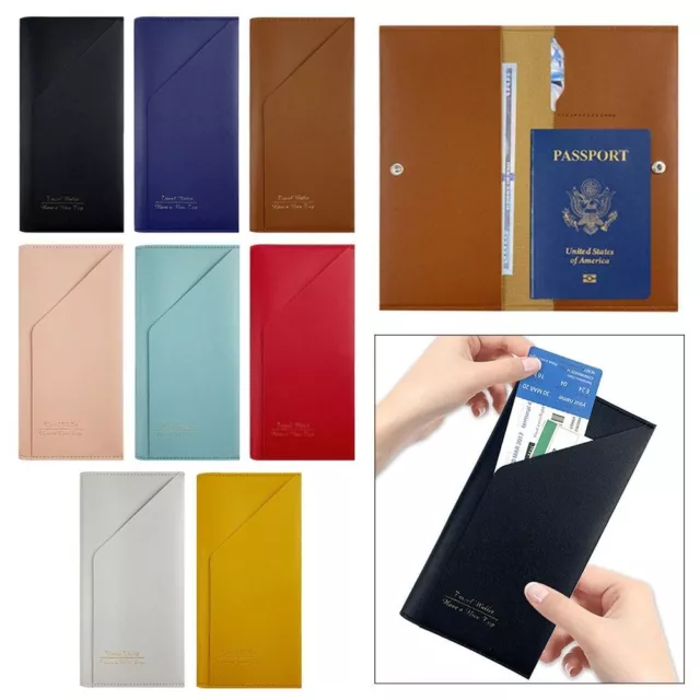 Carteras de pasaporte de peso ligero soporte de pasaporte de un solo color para hombres