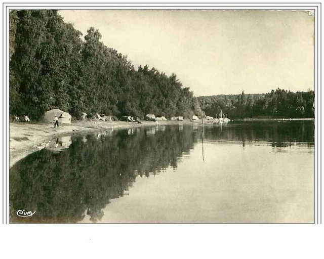 58.Les Settons.le Campind Au Bord Du Lac.cpsm