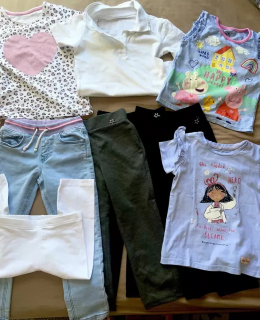 Pacchetto Abbigliamento Bambina 3-6 Anni Top Leggings Jeans 9 Pz Carino Lotto Da Lavoro Peppa