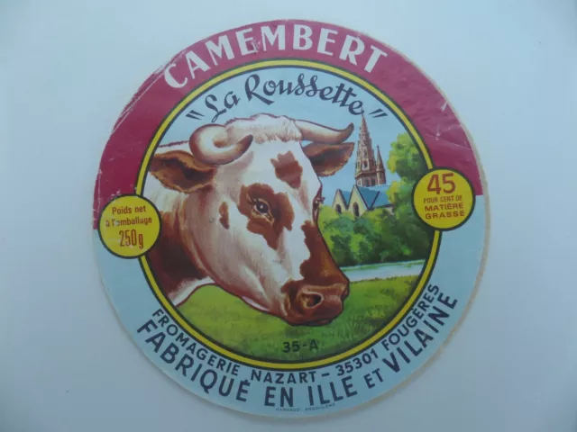 ETIQUETTE DE FROMAGE CAMEMBERT : La Roussette