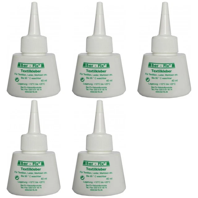 20,98 Euro pro 100ml 5 x Ber-Fix Textilkleber - Inhalt: 40ml
