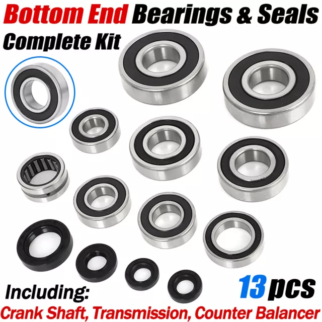 For YZ426F WR426F Crank Shaft, Transmission, Counter Balancer Bearings and Seals