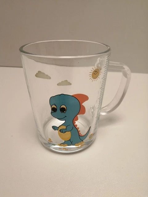 Glas Milchbecher mit Messbecher, Milchglas Kinder mit Silikonstroh, Messbecher m