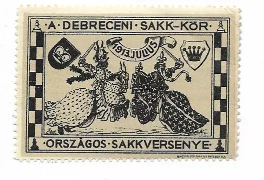Y21354/ Reklamemarke A. Debreceni - Sakk-Kör   1913 Schach