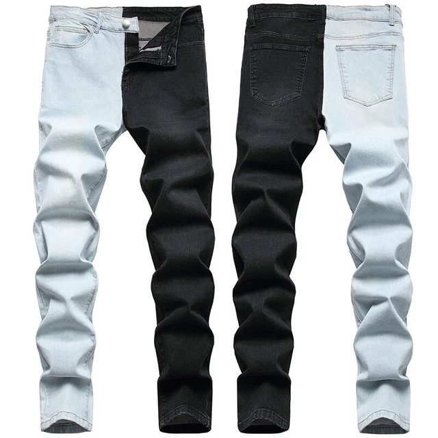 Jeans sales bicolore uomo