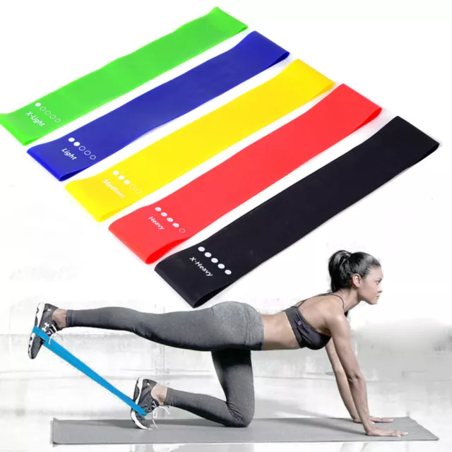 FASCE DI RESISTENZA Loop Esercizio Sport Fitness Home Palestra Yoga Set Lattice o Singoli