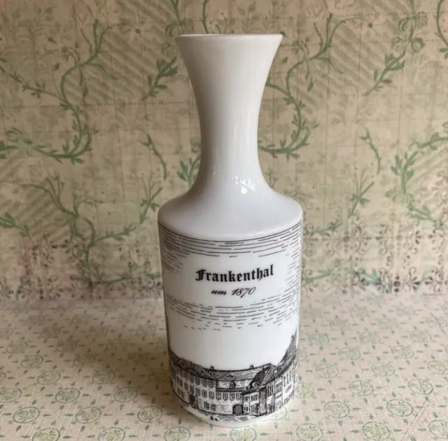 Royal Porzellan Bavaria Germany Frankenthal Um 1870 Small Bottle Vase