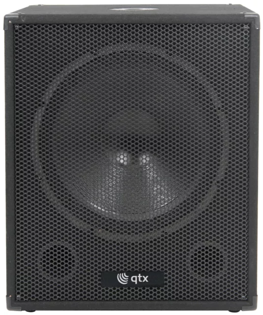 QTX 15" 600W Active Powered Subwoofer Bass Bin Cabinet DJ Disco Club QT15SA