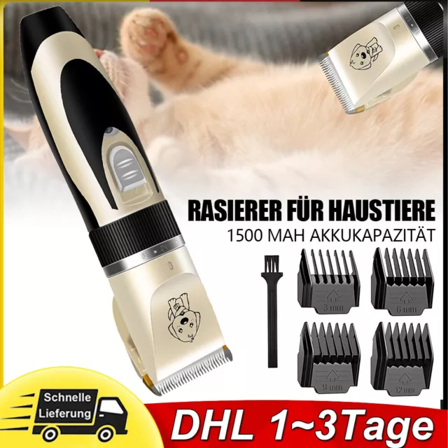 Profi Tier Hunde Katze Haar Haustier Akku Schermaschine Rasierer Trimmer Leise