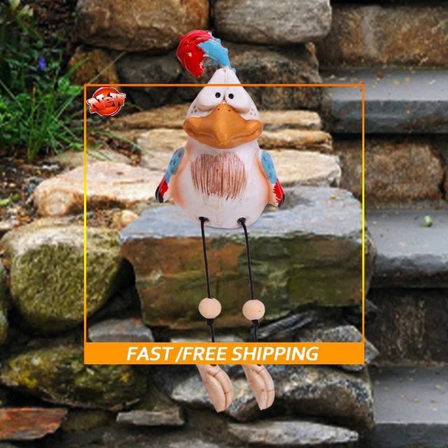 New Resin Garden Chicken Statue Art Farm Dumb Chicken Sculpture Ornament Decor (