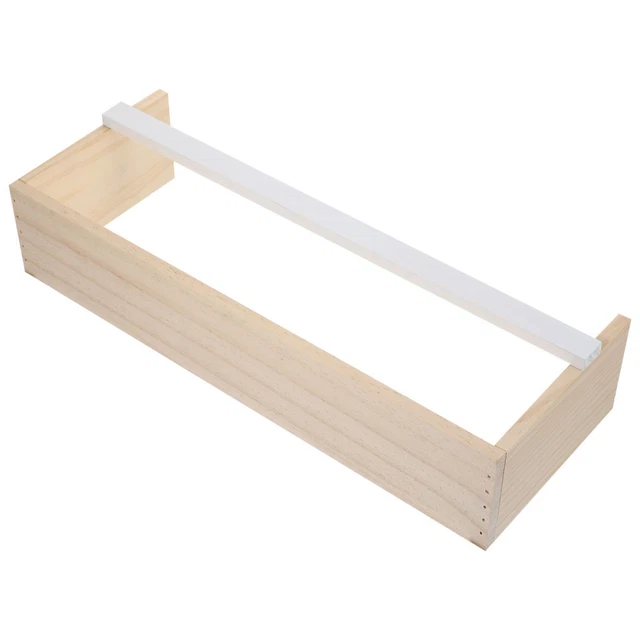 URBNLIVING Lyon Scaffale Sospeso A 3 Gradini In Legno - Montaggio A Parete, Finitura Bianco Opaco, Dimensioni 56x61x16,5 Cm