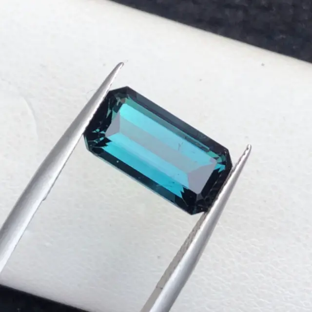 4.85 Ct Natural Blue Tourmaline Emerald Cut Loose Gemstone from Afghanistan