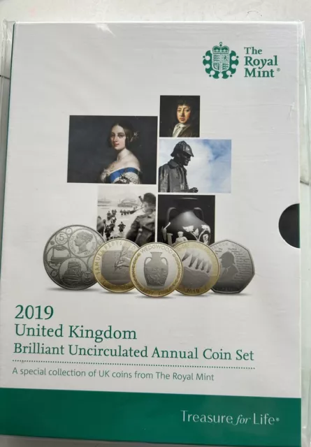 2019 Royal Mint UK Annual Brilliant Uncirculated 13 Coin Set Free Postage
